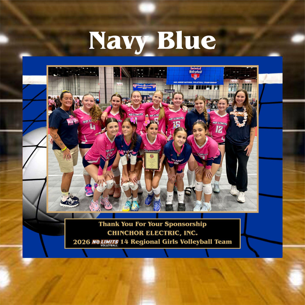 7x9 Custom Volleyball Sponsor Plaques