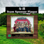 7x9 Custom 4-H Sponsor Plaques