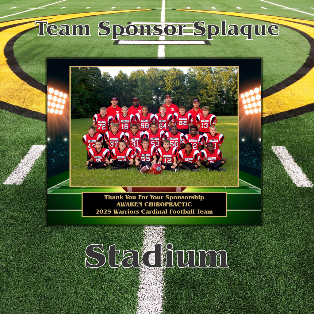 Custom Football Sponsor Plaques