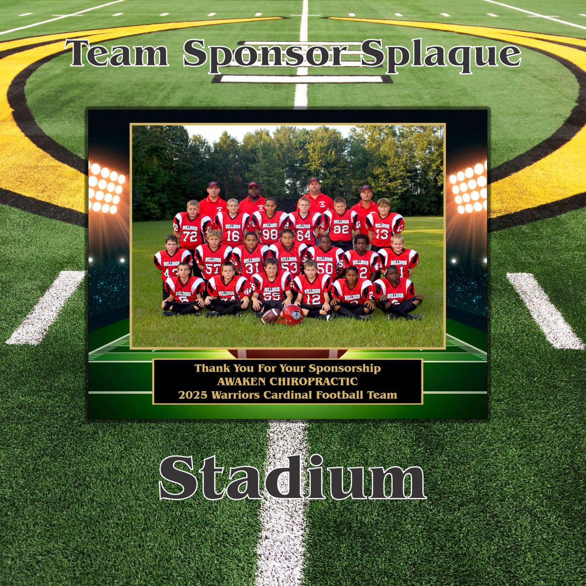Custom Football Sponsor Plaques