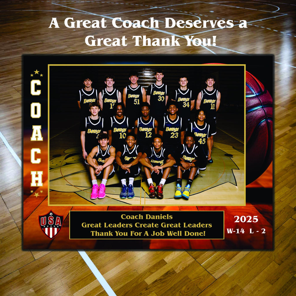 Custom Basketball Sponsor Plaque