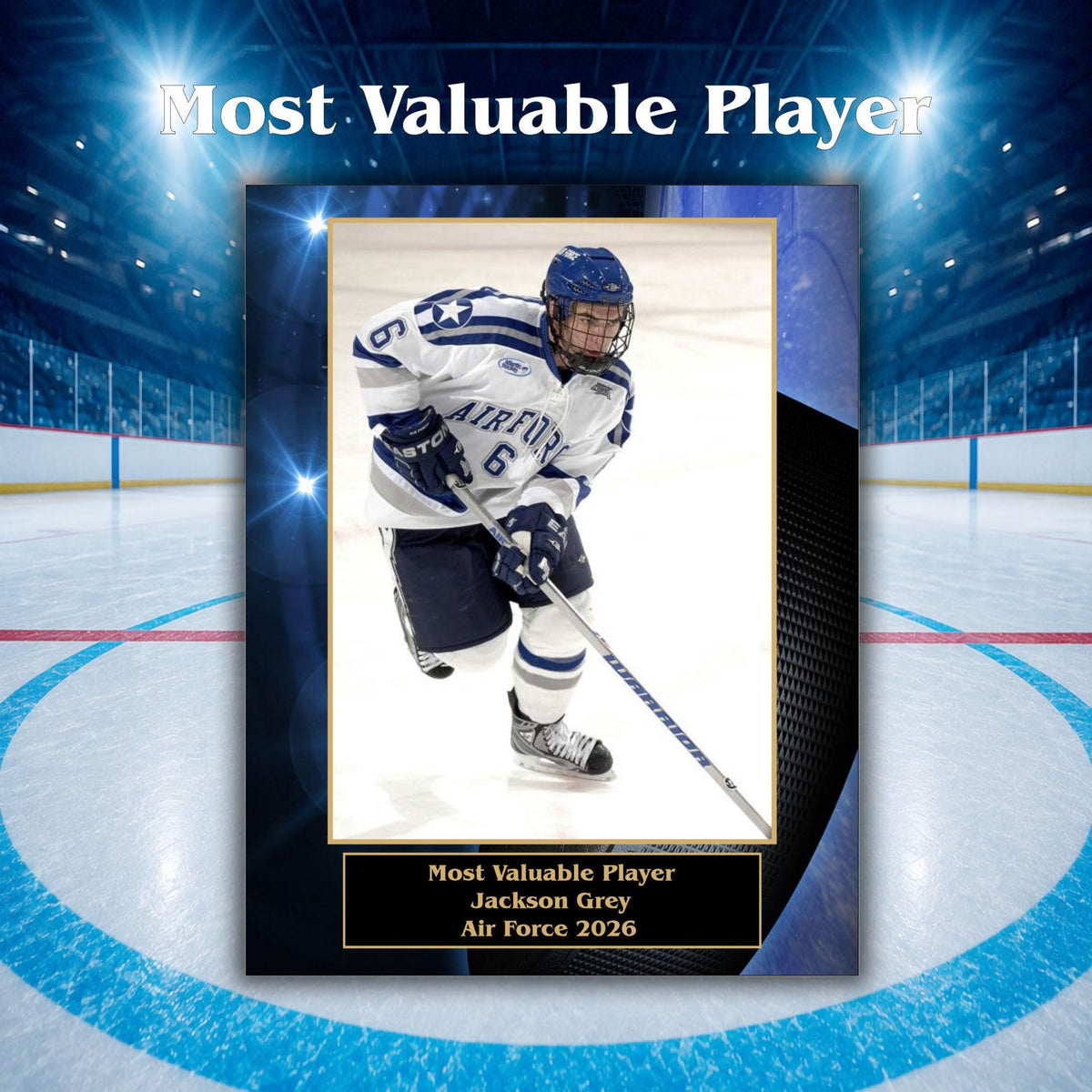 7x9 Custom Hockey Sponsor Plaques