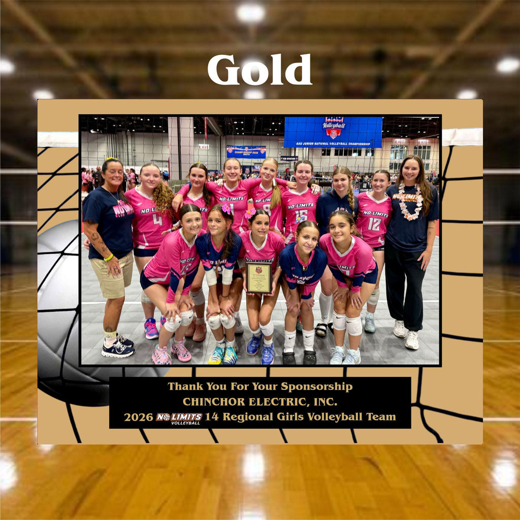 Volleyball team recognition plaque customized with photo, logo and wording