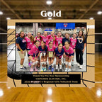 Volleyball team recognition plaque customized with photo, logo and wording