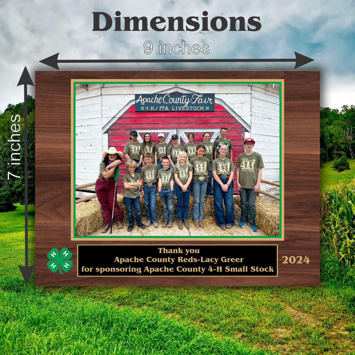 7x9 Custom 4-H Sponsor Plaques