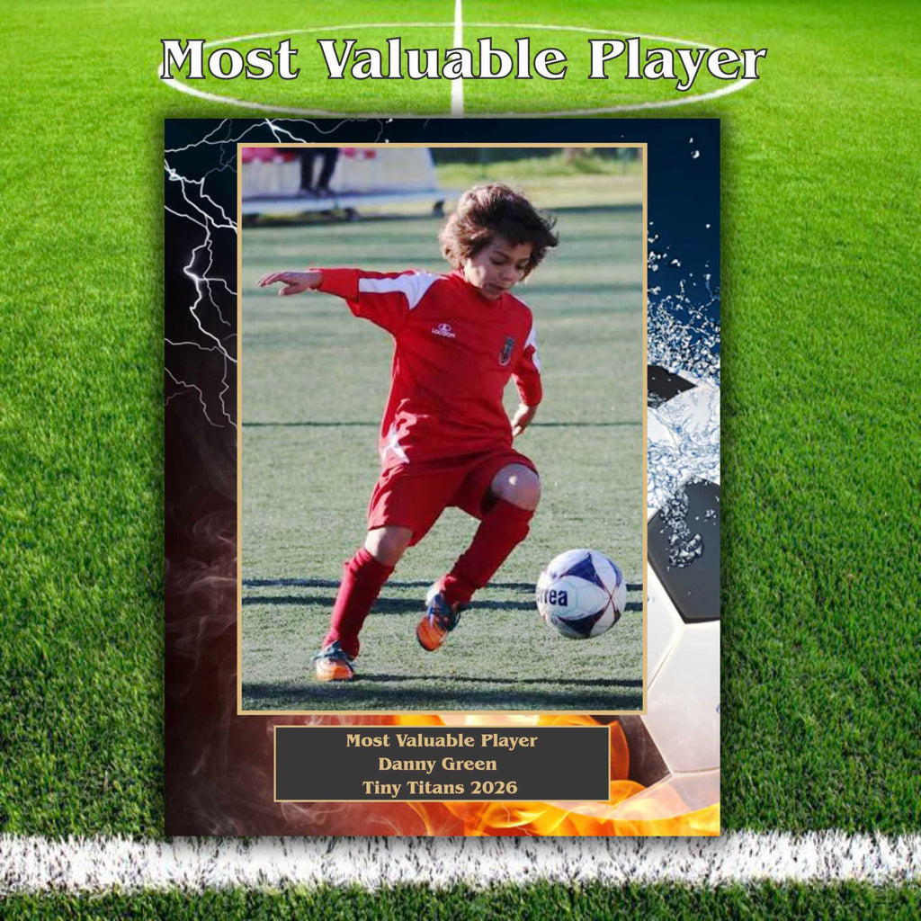 7x9 Custom Soccer Sponsor Plaques
