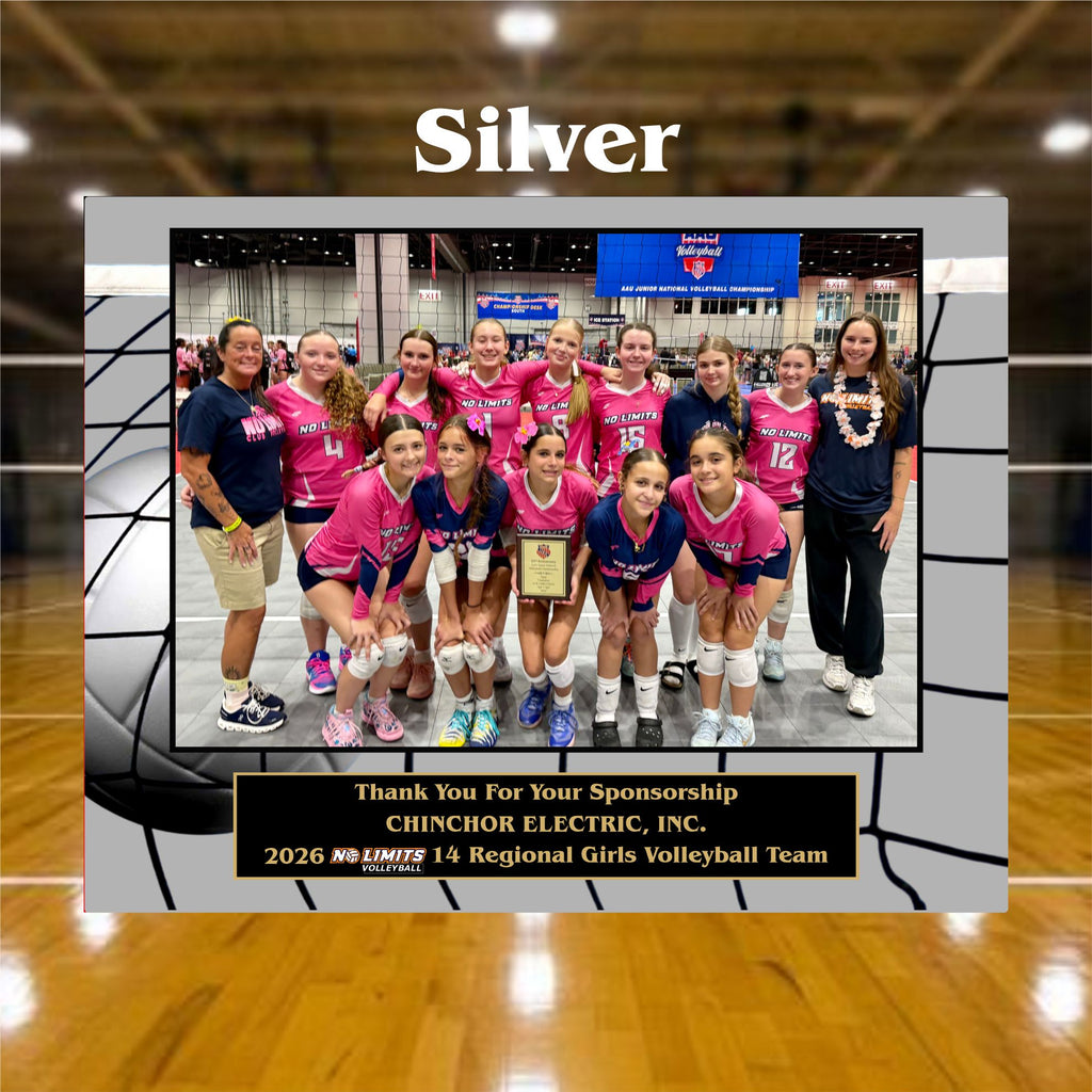 7x9 Custom Volleyball Sponsor Plaques