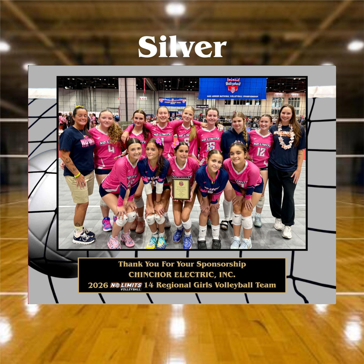 7x9 Custom Volleyball Sponsor Plaques