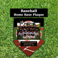 Custom baseball home plate photo plaque with team picture and personalized text