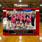 7x9 Custom Volleyball Sponsor Plaques