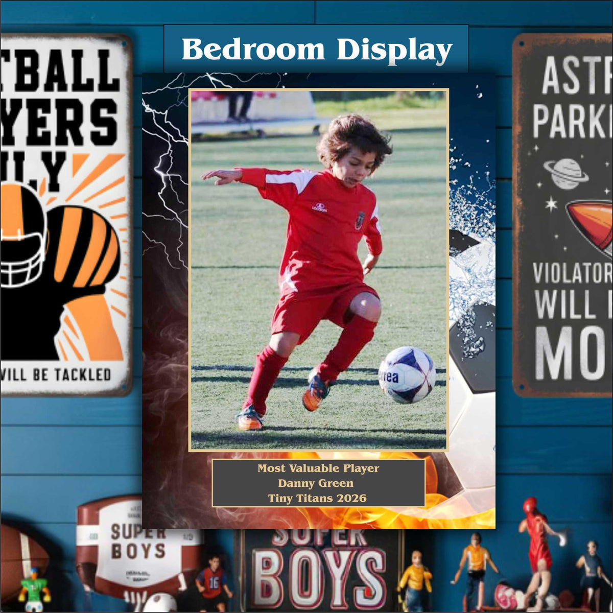 7x9 Custom Soccer Sponsor Plaques