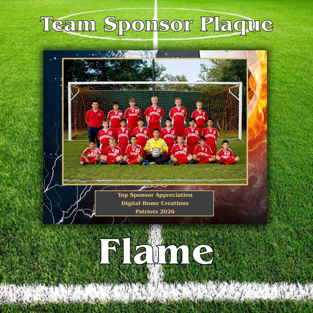 7x9 Custom Sports Sponsor Plaques