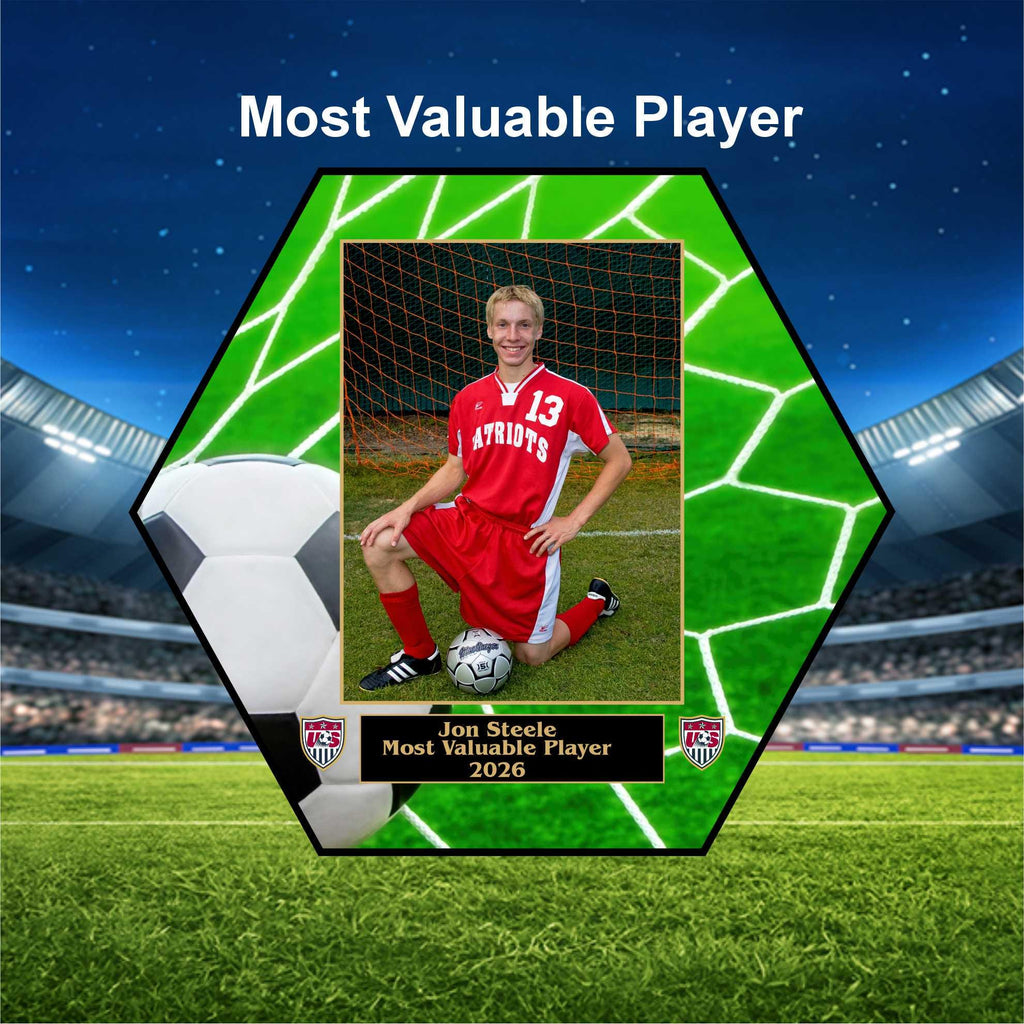 Personalized Soccer Team Sponsor Plaque | Custom Photo Award, Coach Gift