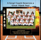Softball Sponsor Plaque, Personalized Team Gift, Coach's Award, End of Season Gift