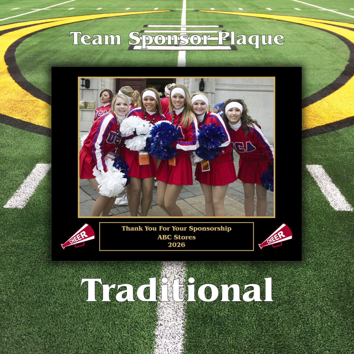 Cheer Sponsor Plaque, Personalized Team Gift, Coach's Award, End of Season Gift