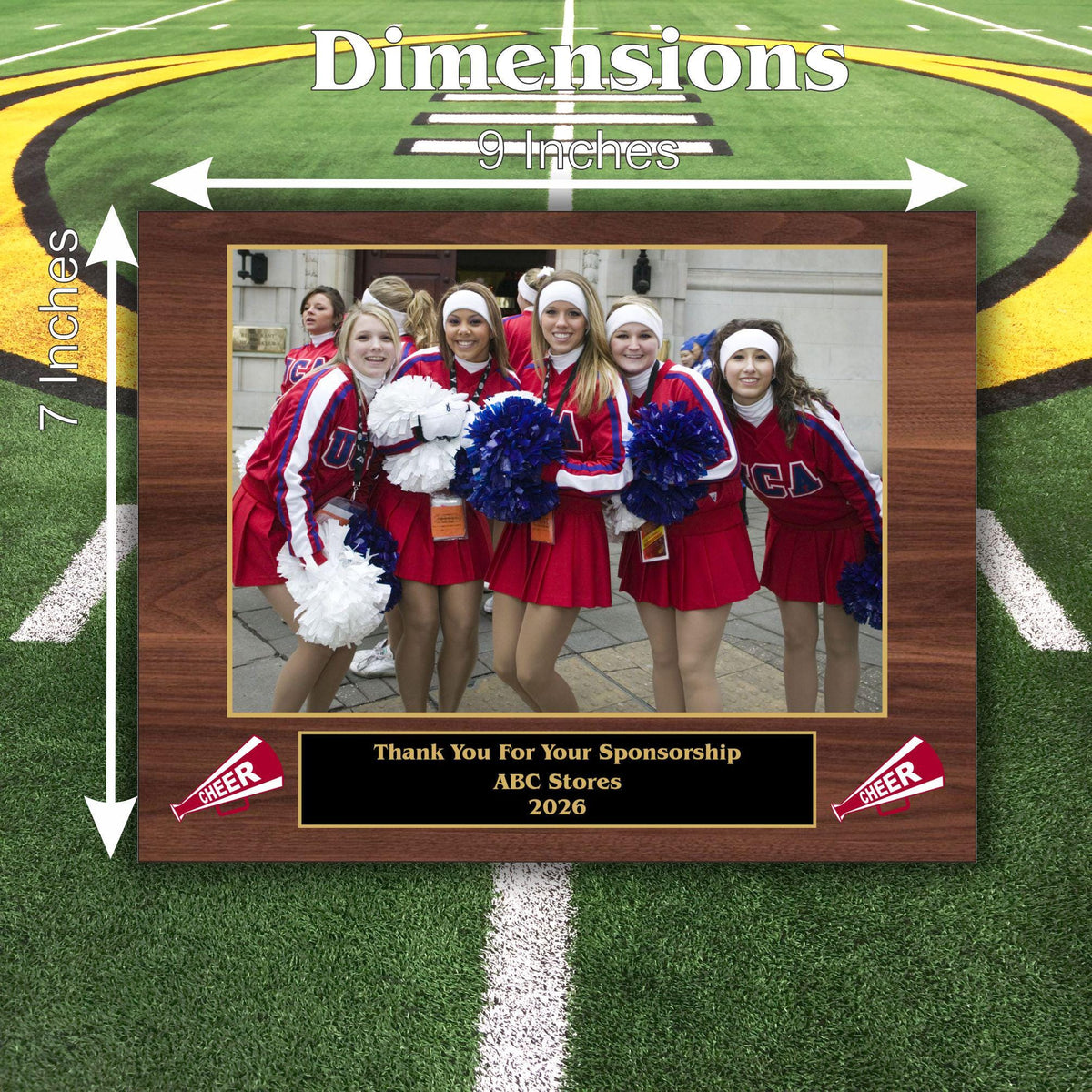 Cheer Sponsor Plaque, Personalized Team Gift, Coach's Award, End of Season Gift