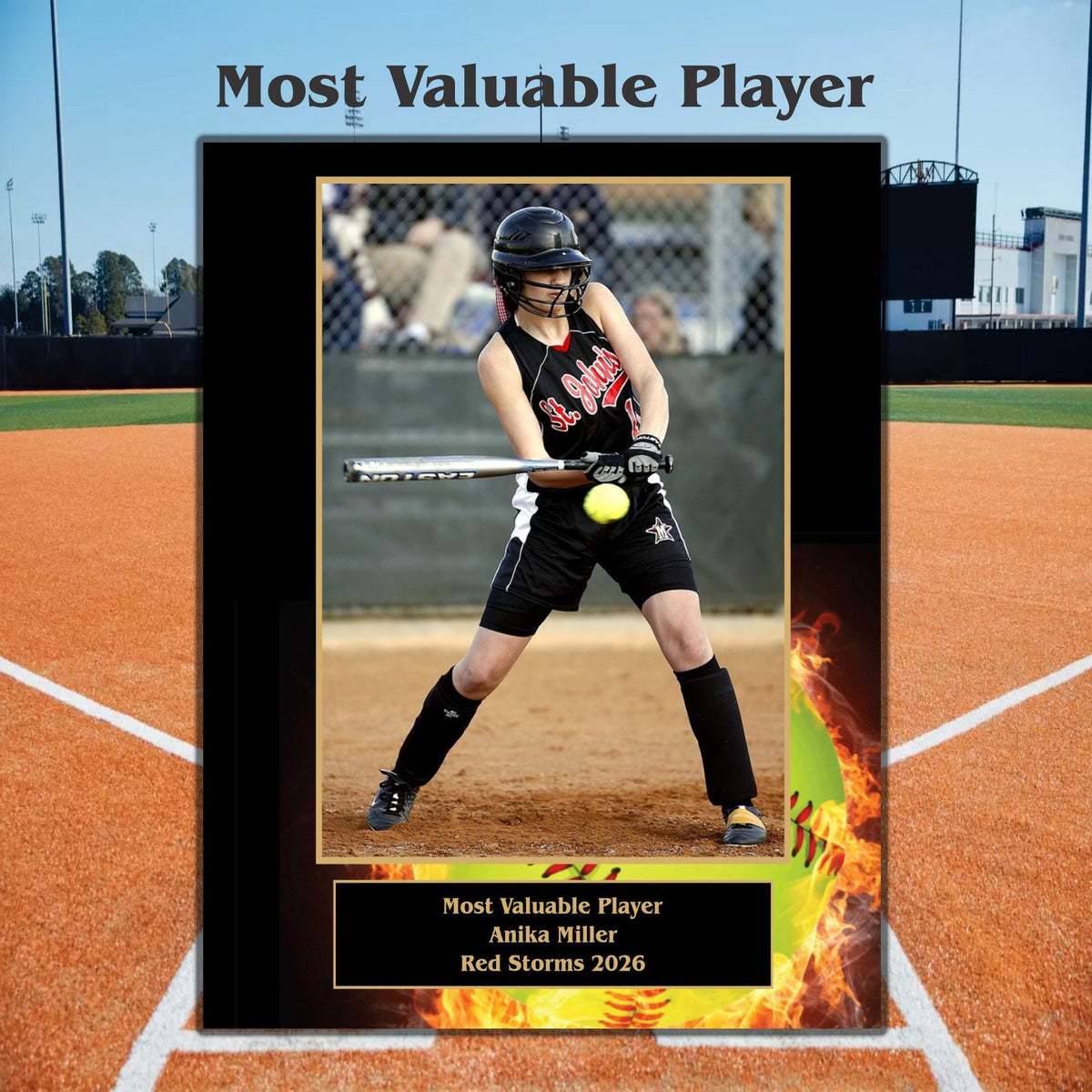 Softball Sponsor Plaque, Personalized Team Gift, Coach's Award, End of Season Gift