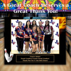 Bowling Sponsor Plaque, Personalized Team Gift, Coach's Award, End of Season Gift