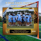Lacrosse Sponsor Plaque, Personalized Team Gift, Coach's Award, End of Season Gift