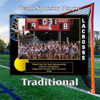 Lacrosse Sponsor Plaque, Personalized Team Gift, Coach's Award, End of Season Gift