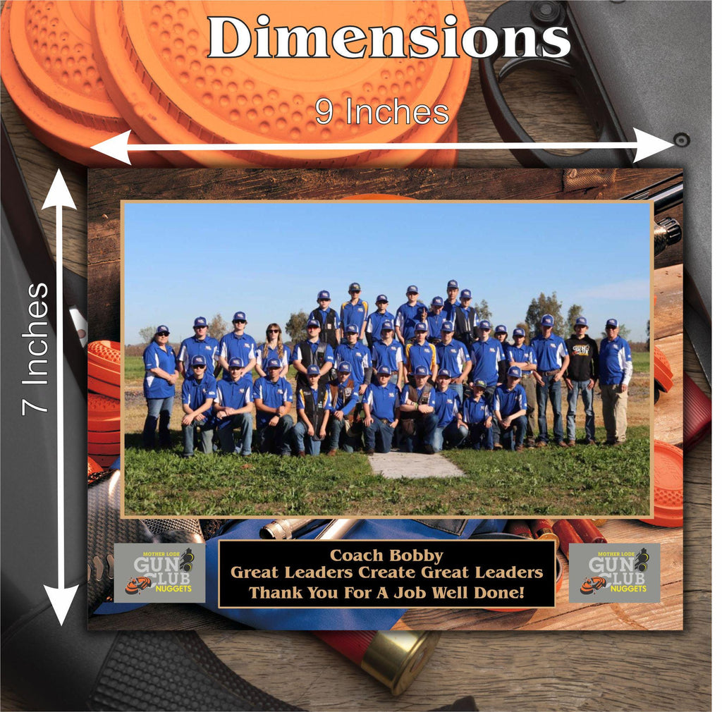 Trap Shooting Sponsor Plaque, Personalized Team Gift, Coach's Award, End of Season Gift