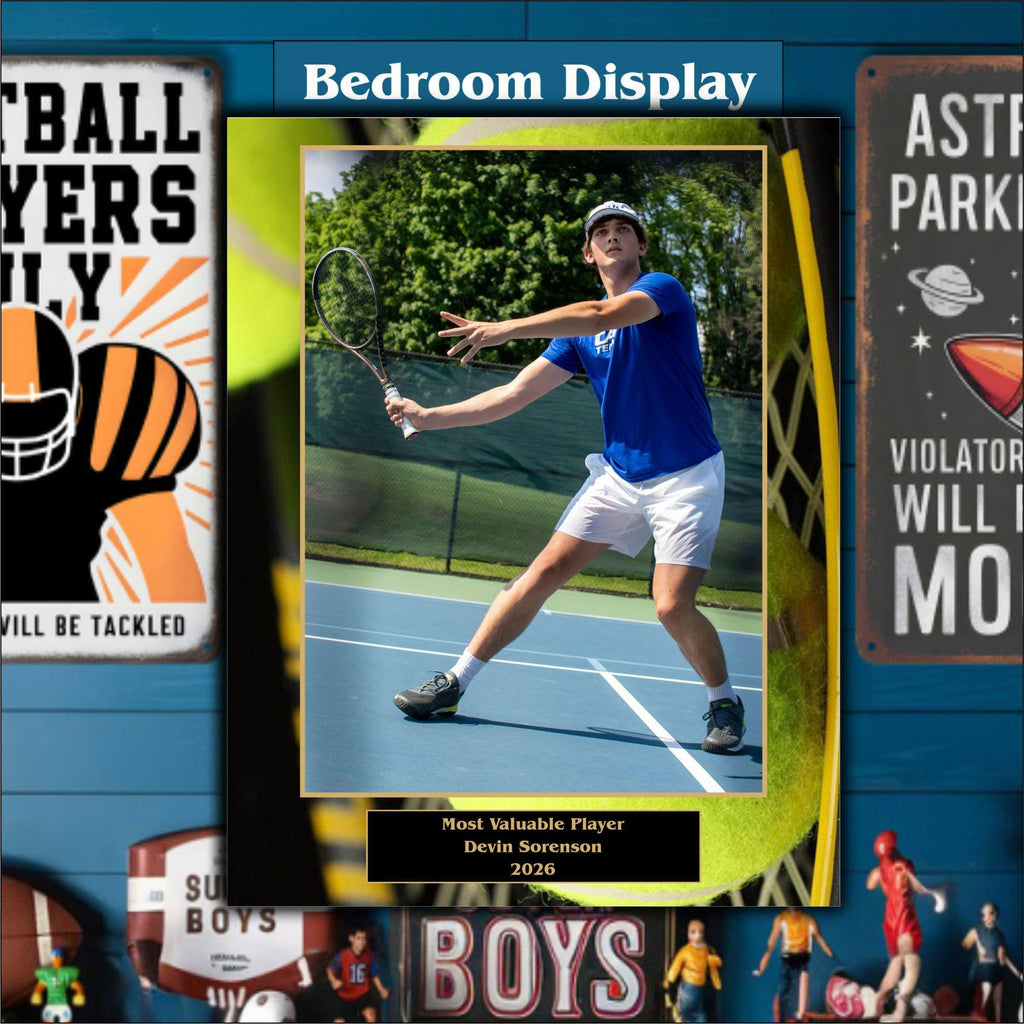 Tennis Sponsor Plaque, Personalized Team Gift, Coach's Award, End of Season Gift