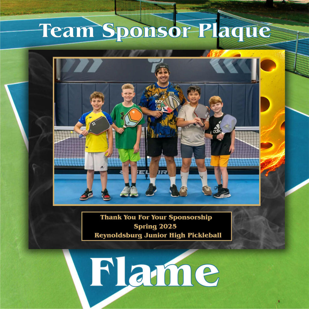 Pickleball Sponsor Plaque, Personalized Team Gift, Coach's Award, End of Season Gift