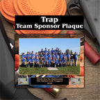 Trap Shooting Sponsor Plaque, Personalized Team Gift, Coach's Award, End of Season Gift