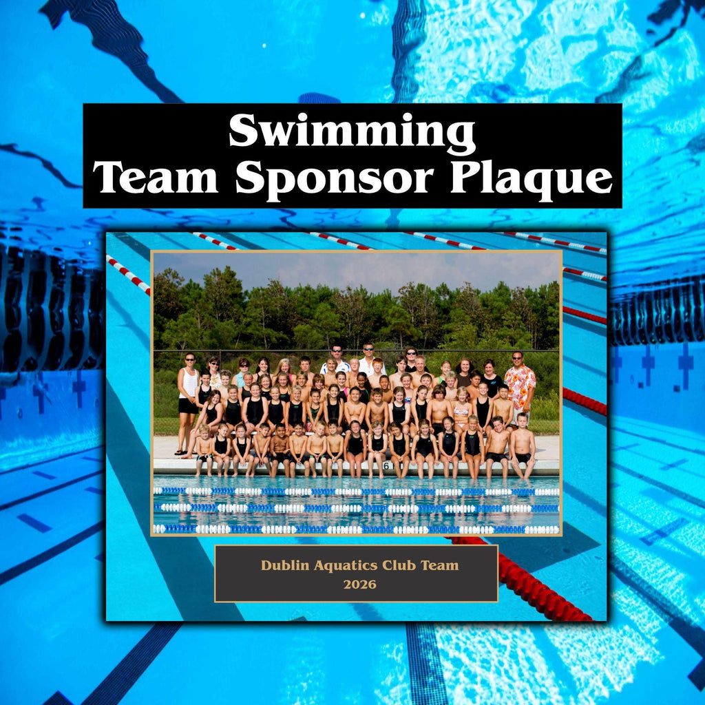 Swimming Sponsor Plaque, Personalized Team Gift, Coach's Award, End of Season Gift