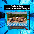 Swimming Sponsor Plaque, Personalized Team Gift, Coach's Award, End of Season Gift