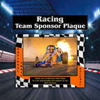 Personalized Racing Plaque - Customized Photo Award - Choose Your Color - Racing Trophy