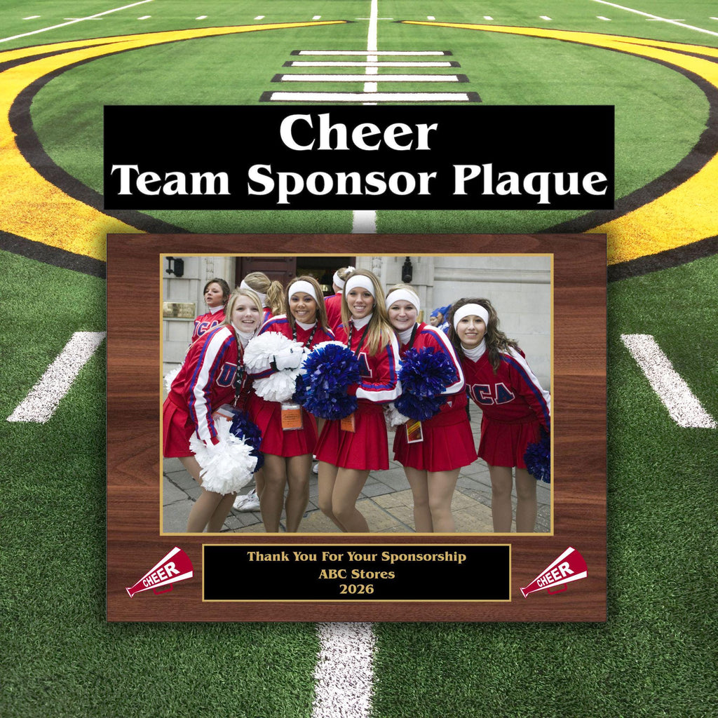 Cheer Sponsor Plaque, Personalized Team Gift, Coach's Award, End of Season Gift