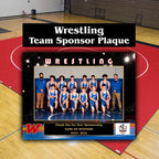 Wrestling Sponsor Plaque, Personalized Team Gift, Coach's Award, End of Season Gift