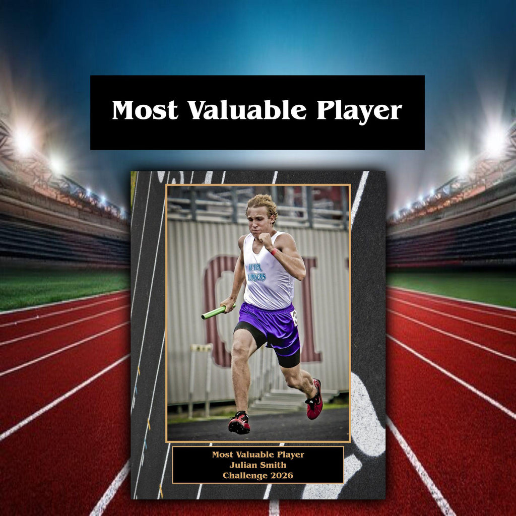 Track and Field Sponsor Plaque, Personalized Team Gift, Coach's Award, End of Season Gift