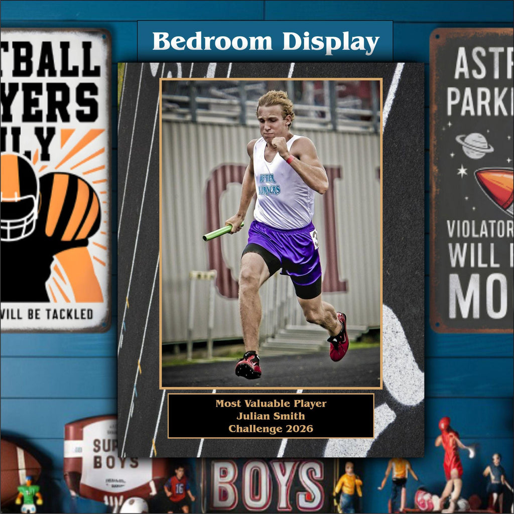 Track and Field Sponsor Plaque, Personalized Team Gift, Coach's Award, End of Season Gift