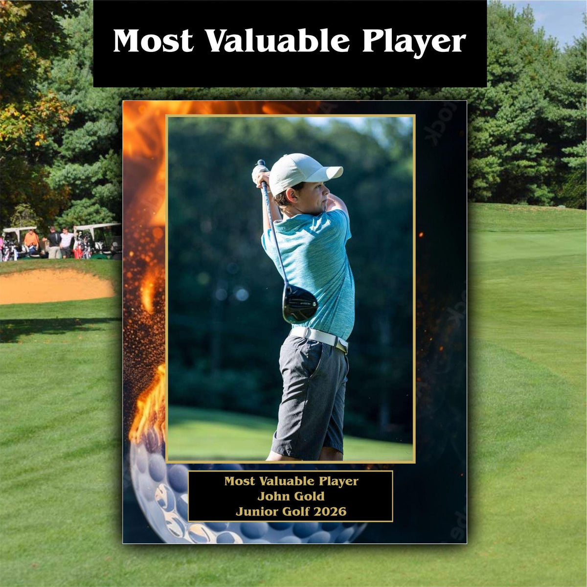 Golf Sponsor Plaque, Personalized Team Gift, Coach's Award, End of Season Gift