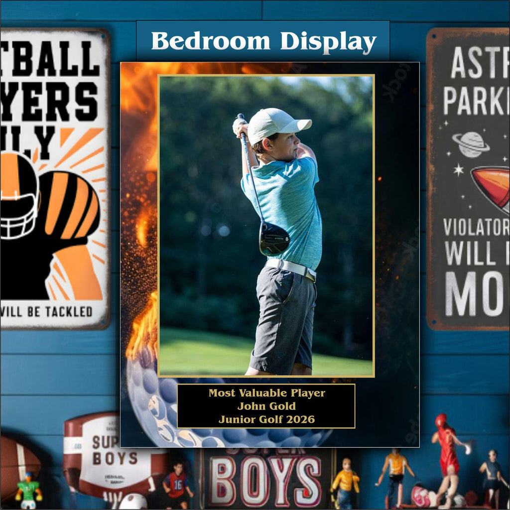 Golf Sponsor Plaque, Personalized Team Gift, Coach's Award, End of Season Gift