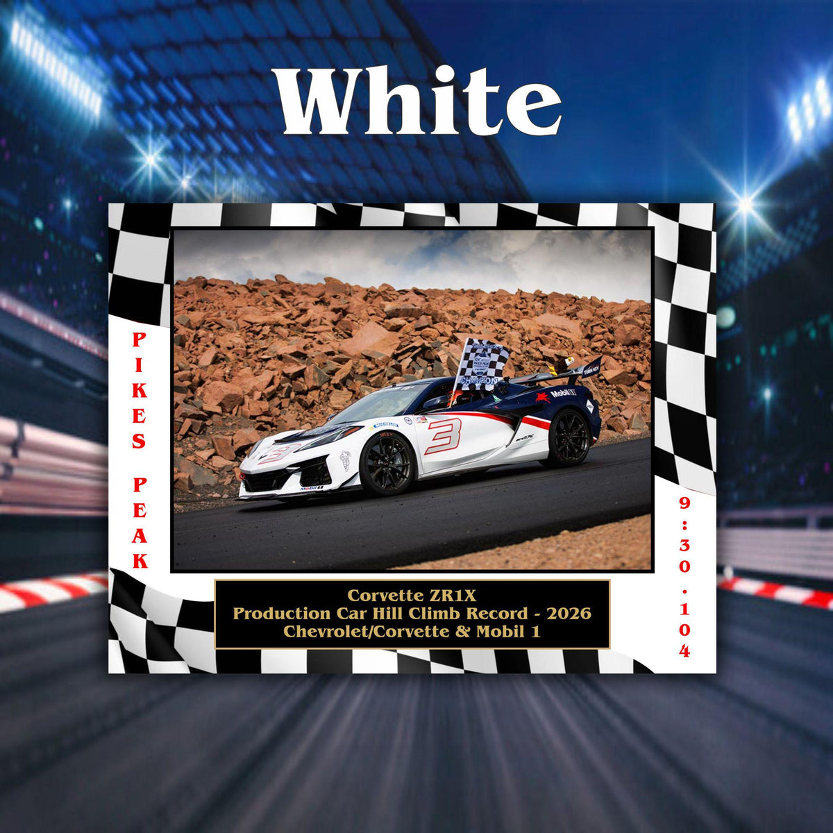 Personalized Racing Plaque - Customized Photo Award - Choose Your Color - Racing Trophy