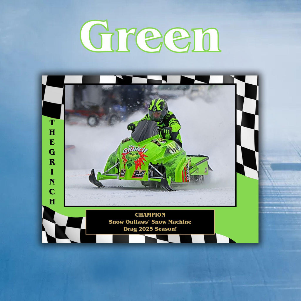 Personalized Racing Plaque - Customized Photo Award - Choose Your Color - Racing Trophy