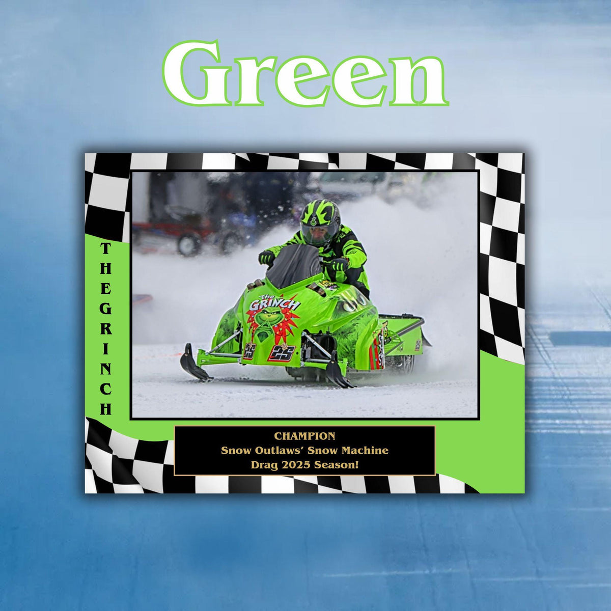 Personalized Racing Plaque - Customized Photo Award - Choose Your Color - Racing Trophy