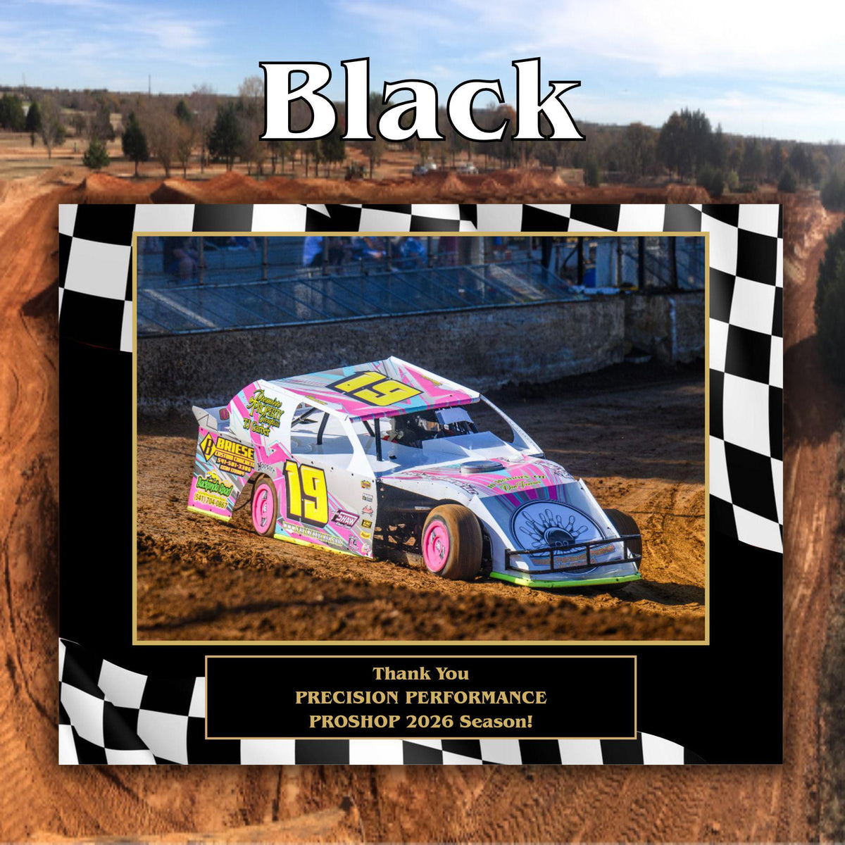 Personalized Racing Plaque - Customized Photo Award - Choose Your Color - Racing Trophy