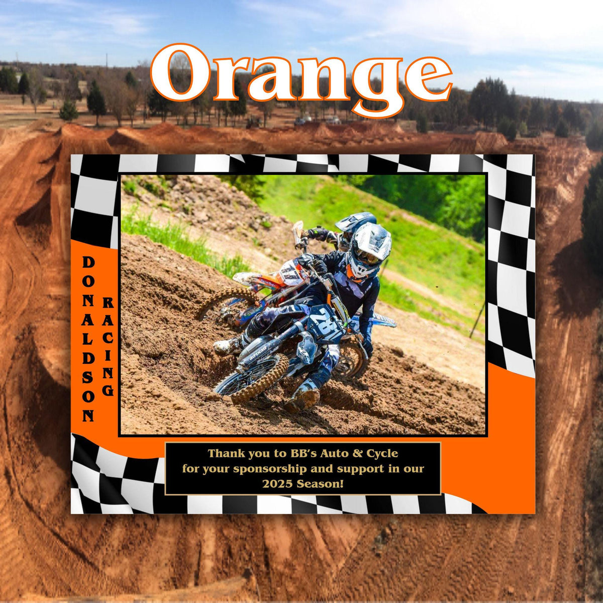 Personalized Racing Plaque - Customized Photo Award - Choose Your Color - Racing Trophy