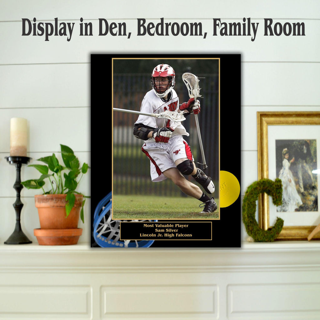 Lacrosse Sponsor Plaque, Personalized Team Gift, Coach's Award, End of Season Gift