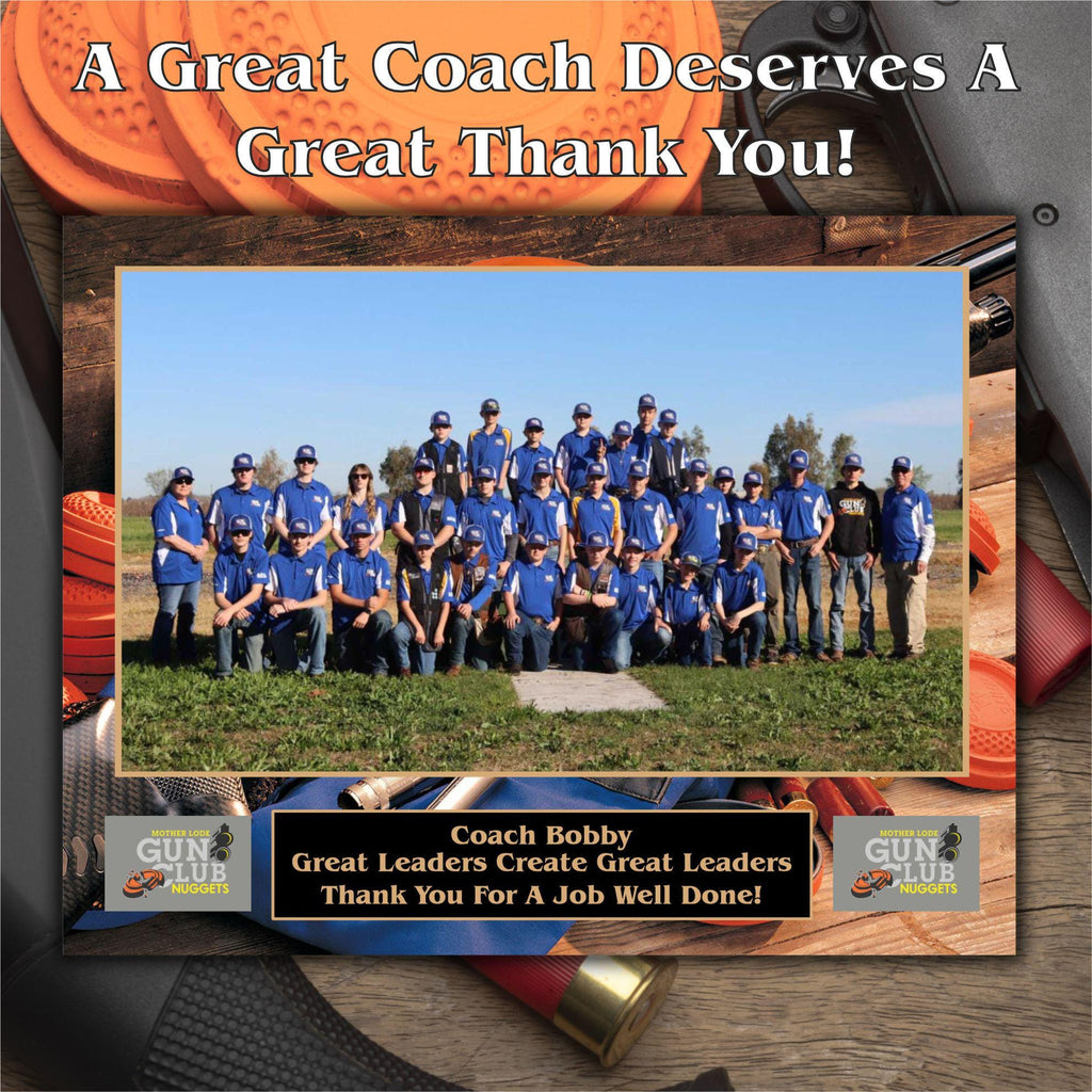 Trap Shooting Sponsor Plaque, Personalized Team Gift, Coach's Award, End of Season Gift