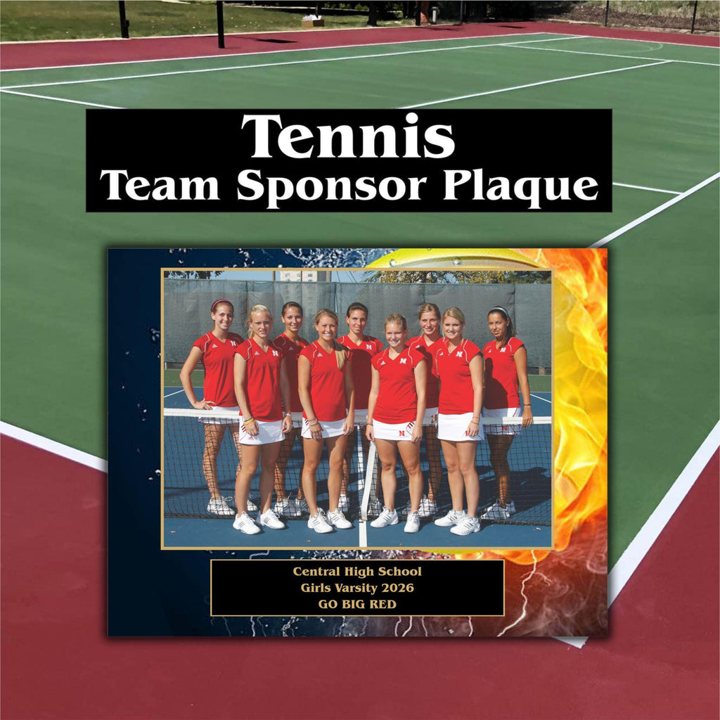 Tennis Sponsor Plaque, Personalized Team Gift, Coach's Award, End of Season Gift