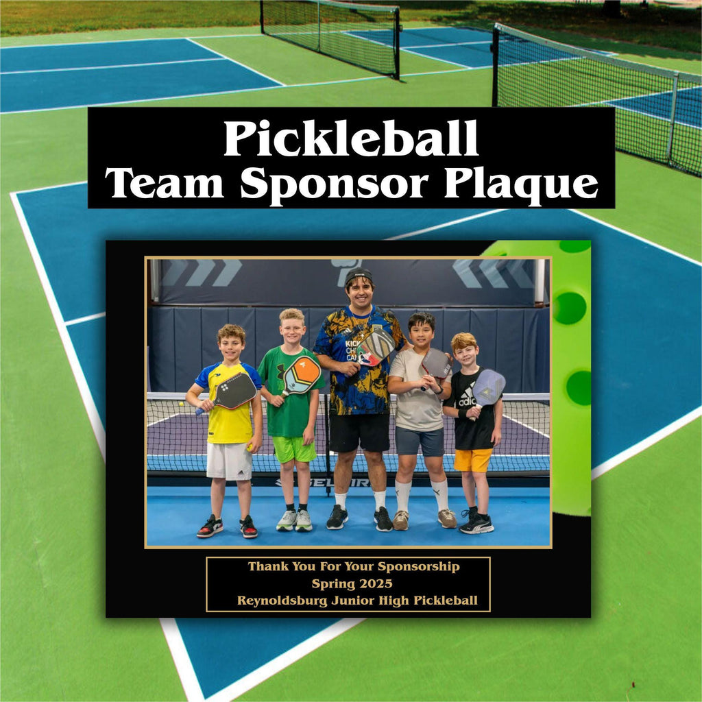 Pickleball Sponsor Plaque, Personalized Team Gift, Coach's Award, End of Season Gift