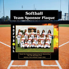 Softball Sponsor Plaque, Personalized Team Gift, Coach's Award, End of Season Gift