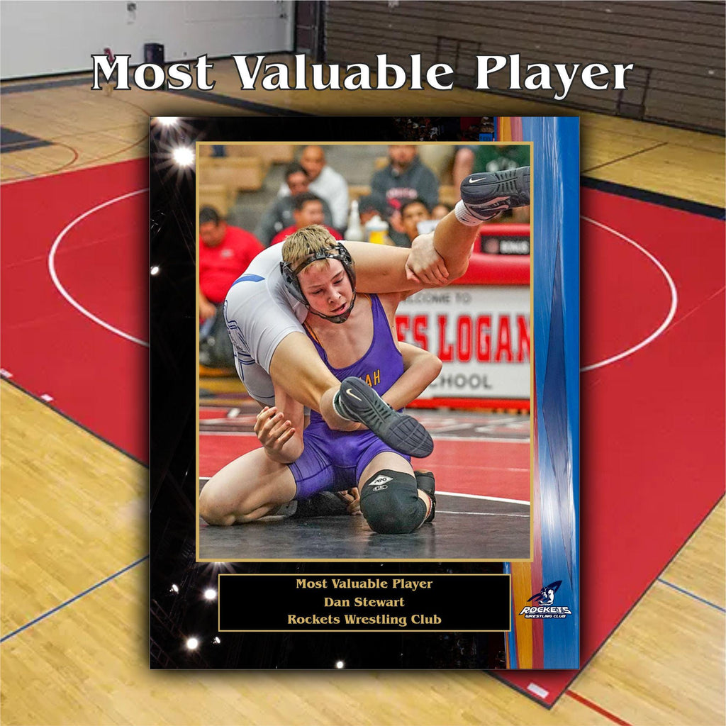 Wrestling Sponsor Plaque, Personalized Team Gift, Coach's Award, End of Season Gift