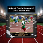 Track and Field Sponsor Plaque, Personalized Team Gift, Coach's Award, End of Season Gift
