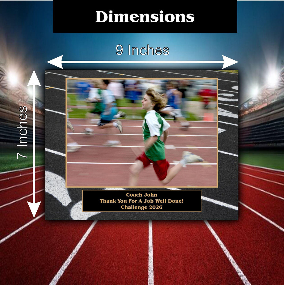 Track and Field Sponsor Plaque, Personalized Team Gift, Coach's Award, End of Season Gift